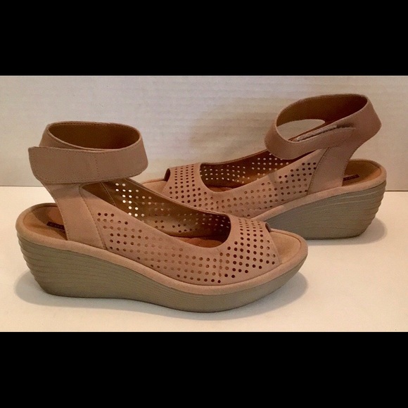 clarks reedly salene womens wedge sandals